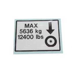 Picture of Decal Max Tire Load
