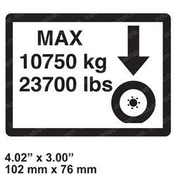Picture of Decal - Max Tire Load