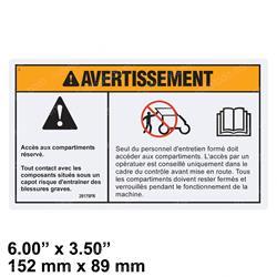 Picture of Decal Warning Compart Access