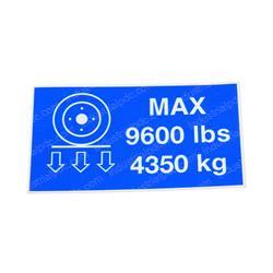Picture of Decal - Max Wheel Load 4350kg