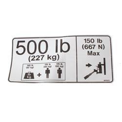 Picture of Decal - Capacity 500lbs227kg