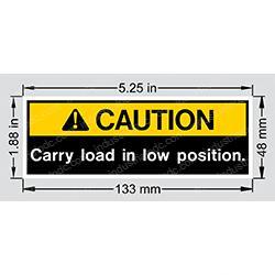 Picture of Decal - Carry Load Low