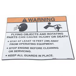Picture of Decal - Warning Flying Objects