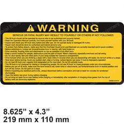  005910753181 DECAL - WARNING