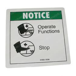 Picture of Decal - Notice Foot Switch
