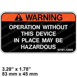 Picture of Decal - Warning