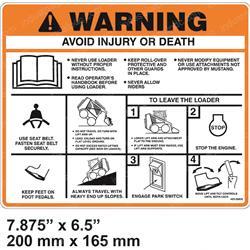 Picture of Decal Warning Instructions