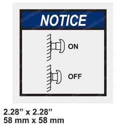 Picture of Decal - Notice on Off