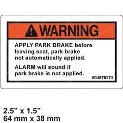 Picture of Decal - Apply Parking Brake