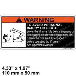 Picture of Decal - Warning Avoid Injury
