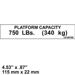 Picture of Decal-Pltfm Cap-750lb-Sm