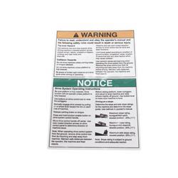 Picture of Decal Warning Drive System