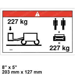 Picture of Decal - Danger Max Load 500lbs