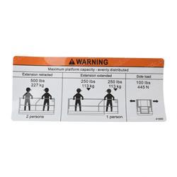 Picture of Decal - Capacity 500 Lbs