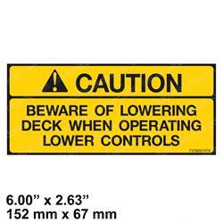 Picture of Decal - Caution Lowering Deck