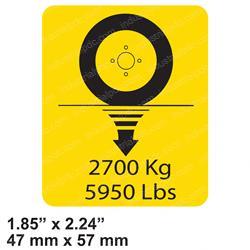 Picture of Decal - 2700 Kg