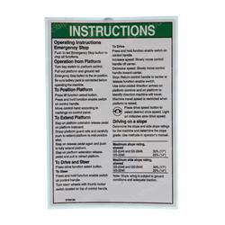 Picture of Decal - Operating Instuctions