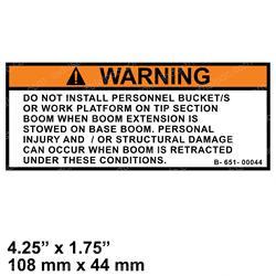Picture of Decal - No Personnel Buckets