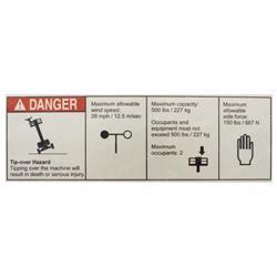 Picture of Decal-Danger-Cap-Ansi Word
