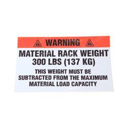 Picture of Decal - Warning/Mat Rack Weight