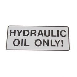 Picture of Decal  Hydraulic Oil Only
