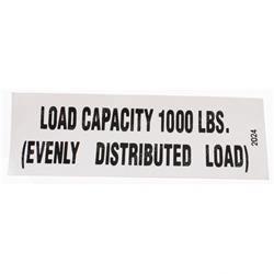 Picture of Decal - Load Capcity 1000 Lbs.