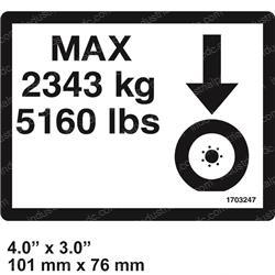 Picture of Decal Max Whl Load
