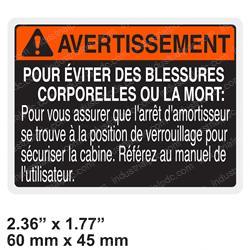 Picture of Decal - Avertissement (fr)