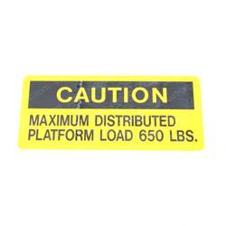 Picture of Decal - Max Load 650lbs