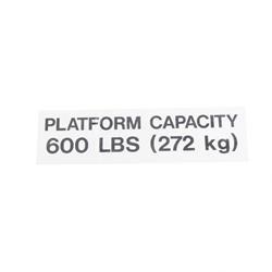Picture of Decal - Capacity 600lbs Small