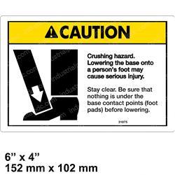 Picture of Decal - Crushing Hazard