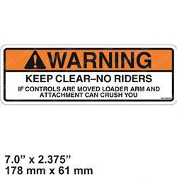 Picture of Decal Warning Keep Clear