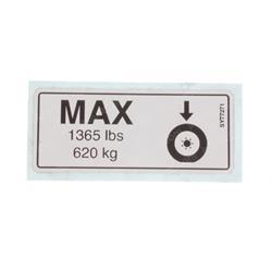 Picture of Decal - Tire Load(1365lb/620kg)