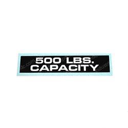 Picture of Decal - 500lbs Capacity