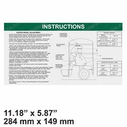 YALE 582011144 DECAL - INSTRS. CASTER WHEEL