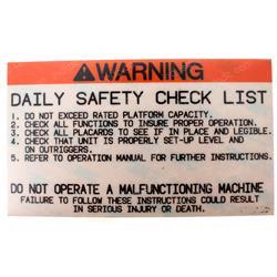 Picture of Decal (checklist) Eur Eng