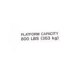 Picture of Decal - Capacity 800lbs Small