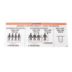 Picture of Capacity Decal 265955 Deck