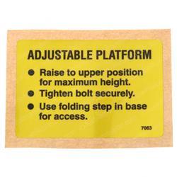 Picture of Decal Adj. Platform Yellow