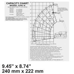 Picture of Decal - Capacity Chart 534c-6