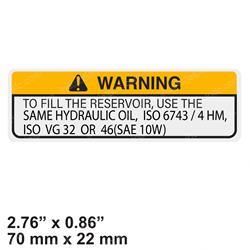 Picture of Decal - Warning Brake Oil