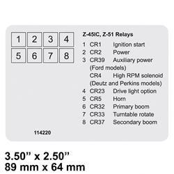 Picture of Decal Label Relays Z45ic Z51