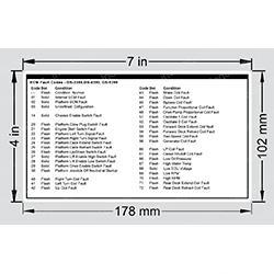 Picture of Decal - Ecm Fault Codes