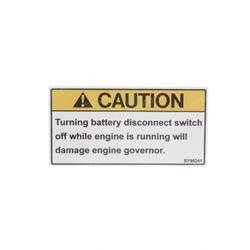 SNORKEL 74136 DECAL - BATTERY DISCONNECT