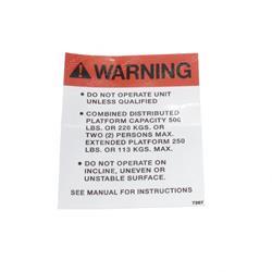Picture of Decal - Capacity 500lbs