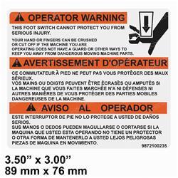 Picture of Decal - Warning Rightside