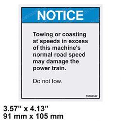 Picture of Decal - Towing/ Coasting