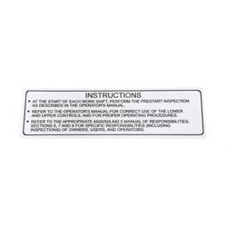 Picture of Decal - Pre-Start Instruct Boom