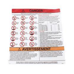 Picture of Decal - French Danger Warning