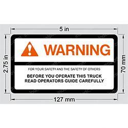 Picture of Decal - Warning